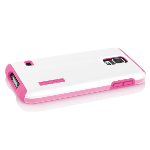 Incipio DualPro Shine Case for Samsung Galaxy S5 - Retail Packaging - White/Pink