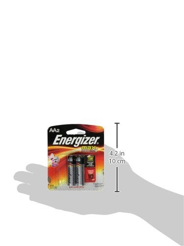 Energizer E91BP-2 AA Size Alkaline General Purpose Battery, AA - Alkaline - 1.5 V DC - 6-2 Packs (12 Batteries Total)
