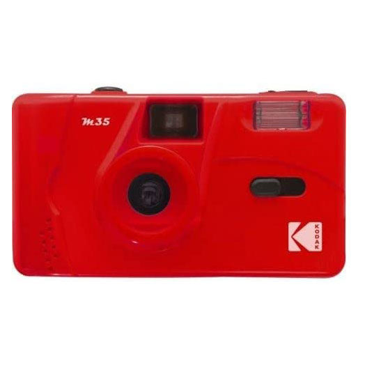 Kodak M35 35mm Film Camera (Flame Scarlet) - Focus Free, Reusable, Built in Flash, Easy to Use