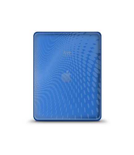 iLuv Flexi-Clear TPU Case with Dot Wave Pattern for iPad - Blue