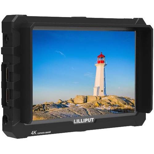 Lilliput A7S Full HD 7 Inch IPS Video Camera Field Monitor with 4K Support (Black Case) HDMI Ports Essentials Bundle with Stabilizing Handle, Tripod,