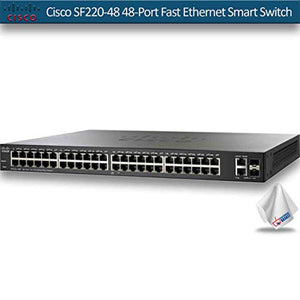 Cisco SF220-48 48-Port Fast Ethernet Smart Switch SF220-48-K9-NA Bundle Cisco