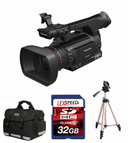 Panasonic AG-HPX250 AGHPX250 P2 HD Hand-Held Camcorder + 32GB DSHC Card (10) + Tripod + Deluxe Accessory Bundle