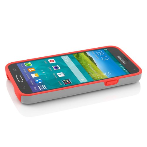 Incipio Stowaway for Samsung Galaxy S5 - Gray/Neon Orange