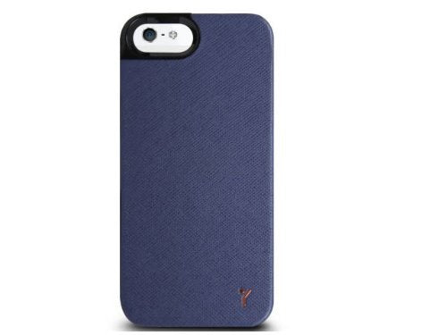 The Joy Factory Royce Premium Synthetic Leather Hardshell Case for iPhone5/5S, CSD115 (Navy)