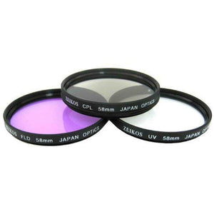 Essential Camera & Camcorder Starter kit, 58MM 0.45X High Definition Super Wide Angle Lens w/ Macro , 58MM 2X Telephoto High Definition Lens , 58MM Multi-Coated 3 Piece Filter Kit And More BVI
