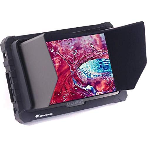Lilliput A7S Full HD 7 Inch IPS Video Camera Field Monitor w/ 4K Support (Black Case) HDMI Ports Advanced Bundle w/ Stabilizing Handle, Tripod, HDMI