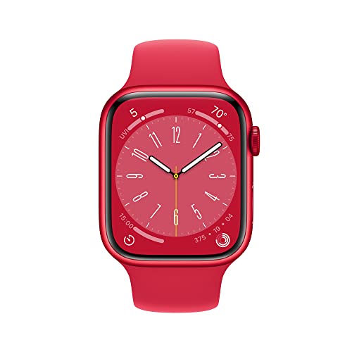 Apple Watch Series 8 [GPS + Cellular 45mm] Smart watch w/(PRODUCT)RED Aluminum Case w/ (PRODUCT)RED Sport Band - M/L