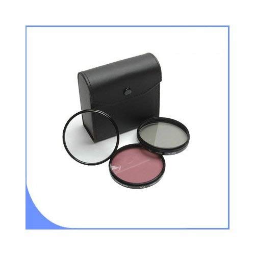 3 Piece Filter Kit UV, FD, CPL 43mm Filters w/ Hard Case for Sony Handycam HDD Hard Disk Drive Camcorders
