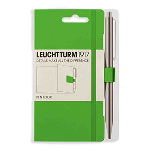 LEUCHTTURM1917 357521 Pen Loop Pencil Holder , self-Adhesive, Fresh Green LEUCHTTURM1917
