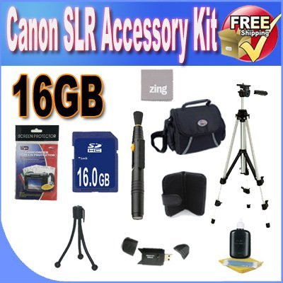 Digital SLR Camera 16GB SDHC Deluxe Accessory Saver Kit.