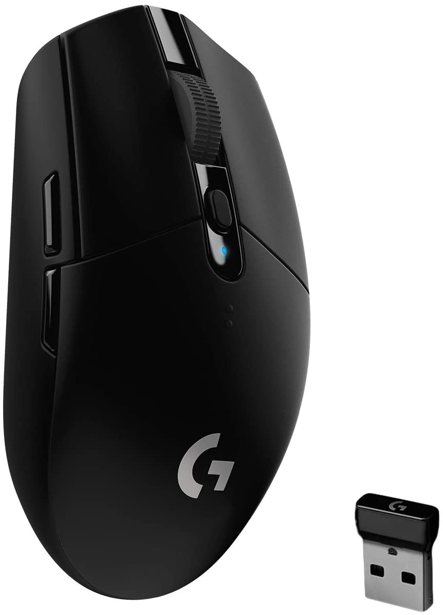 Logitech G305 LIGHTSPEED Wireless Gaming Mouse, Hero 12K Sensor, 12,000 DPI, 6 Programmable Buttons, 250h Battery Life, On-Board Memory