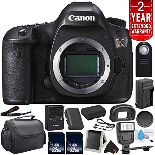 Canon EOS 5DS Digital SLR Camera 0581C002 (Body Only)- Bundle with 32GB Memory Card + Spare Battery Supreme Bundle