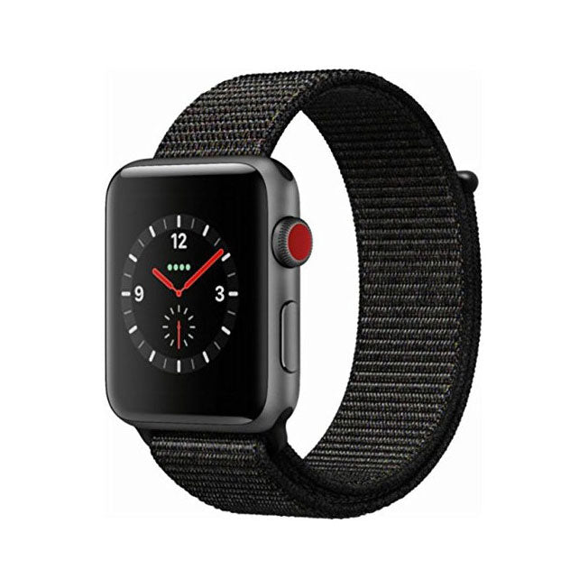 Apple Watch Series 3 38mm Smartwatch (GPS + Cellular, Space Gray Aluminum Case, Black Sport Loop Band) MRQE2LL/A
