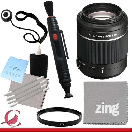 Sony 55-200mm f/4.0-5.6 DT Alpha A-Mount Telephoto Zoom Lens Package