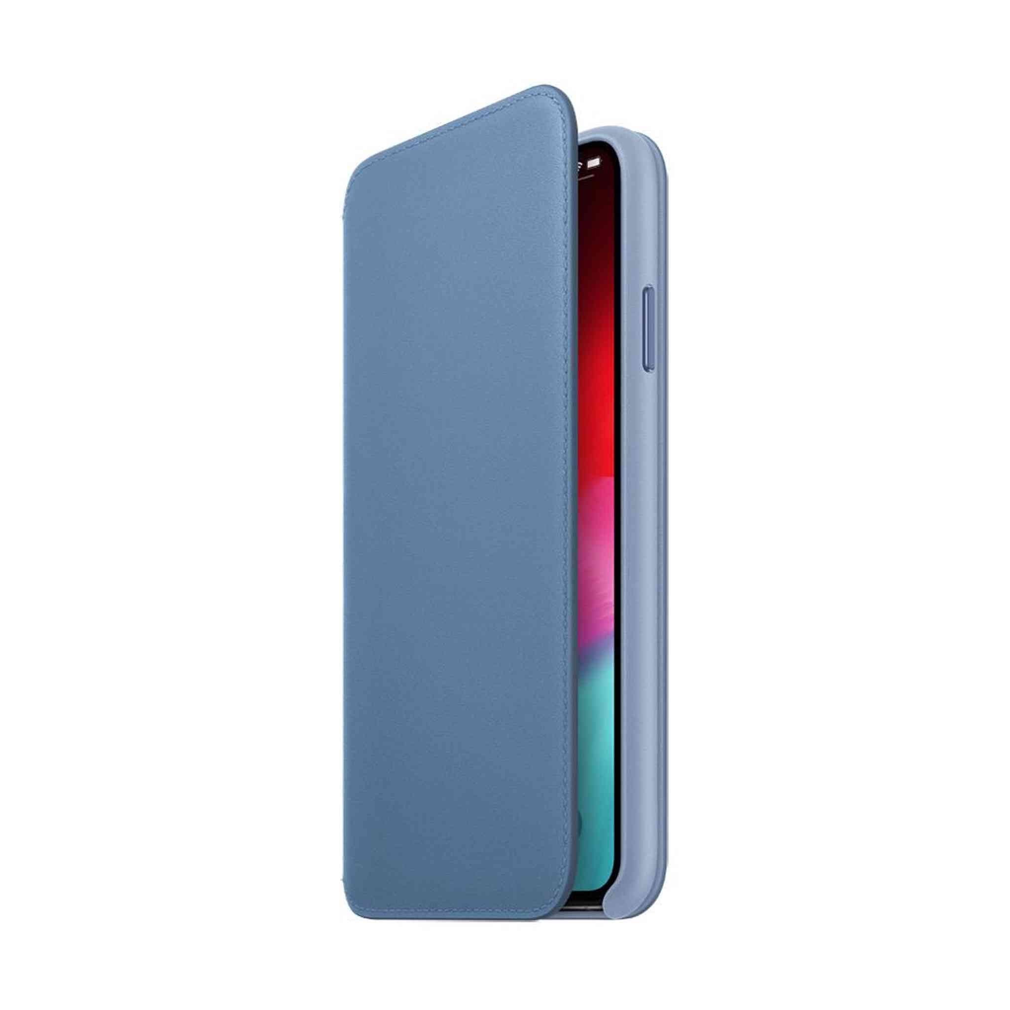 Apple Leather Folio for iPhone Xs Max - Cornflower Apple
