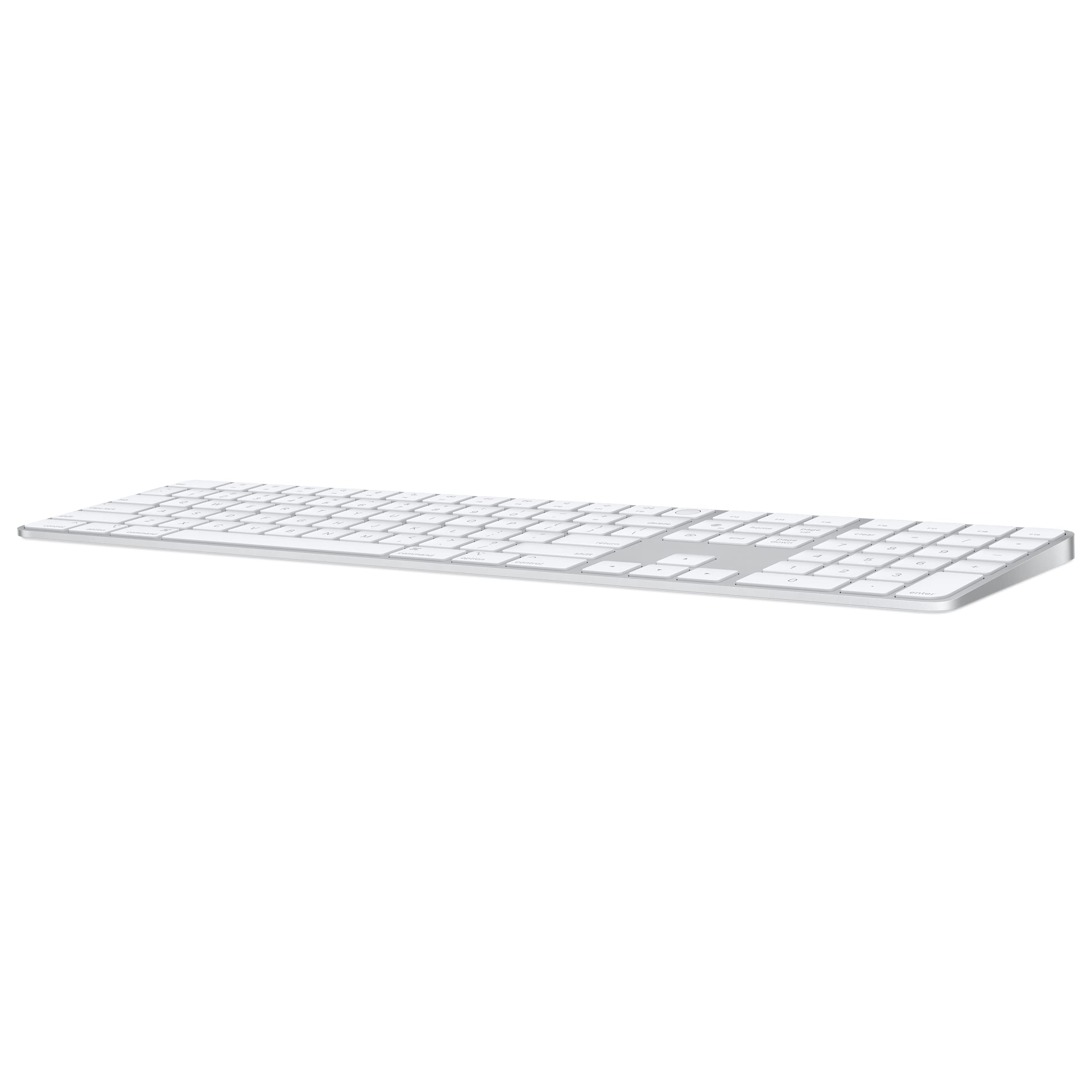 Apple Magic Keyboard with Touch ID and Numeric Keypad: Wireless, Bluetooth, Rechargeable. Works with Mac Computers with Apple Silicon; US English - White Keys