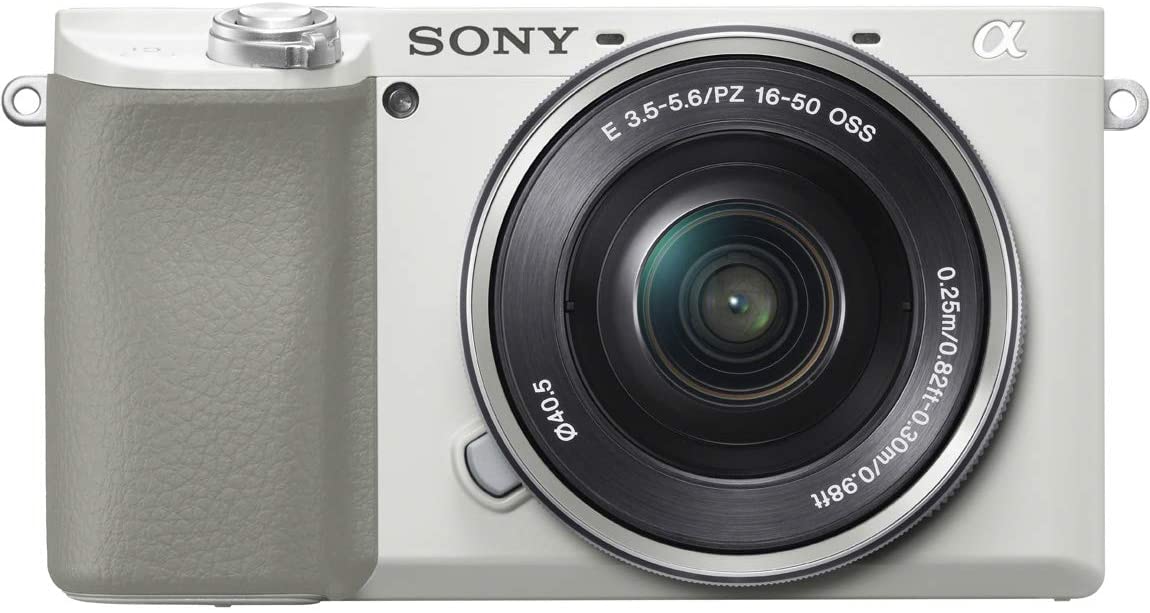 Sony Alpha a6100 24.2MP Mirrorless Camera - White (with 16-50mm and 55-210mm Lens)