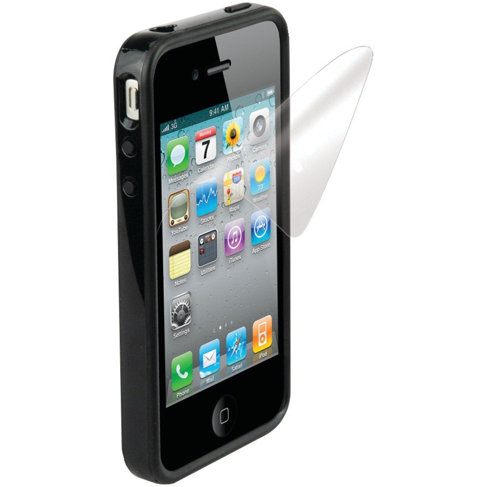 Scosche IP4EBKV Polycarbonate & rubber edge case for iPhone 4 (Black / Black)