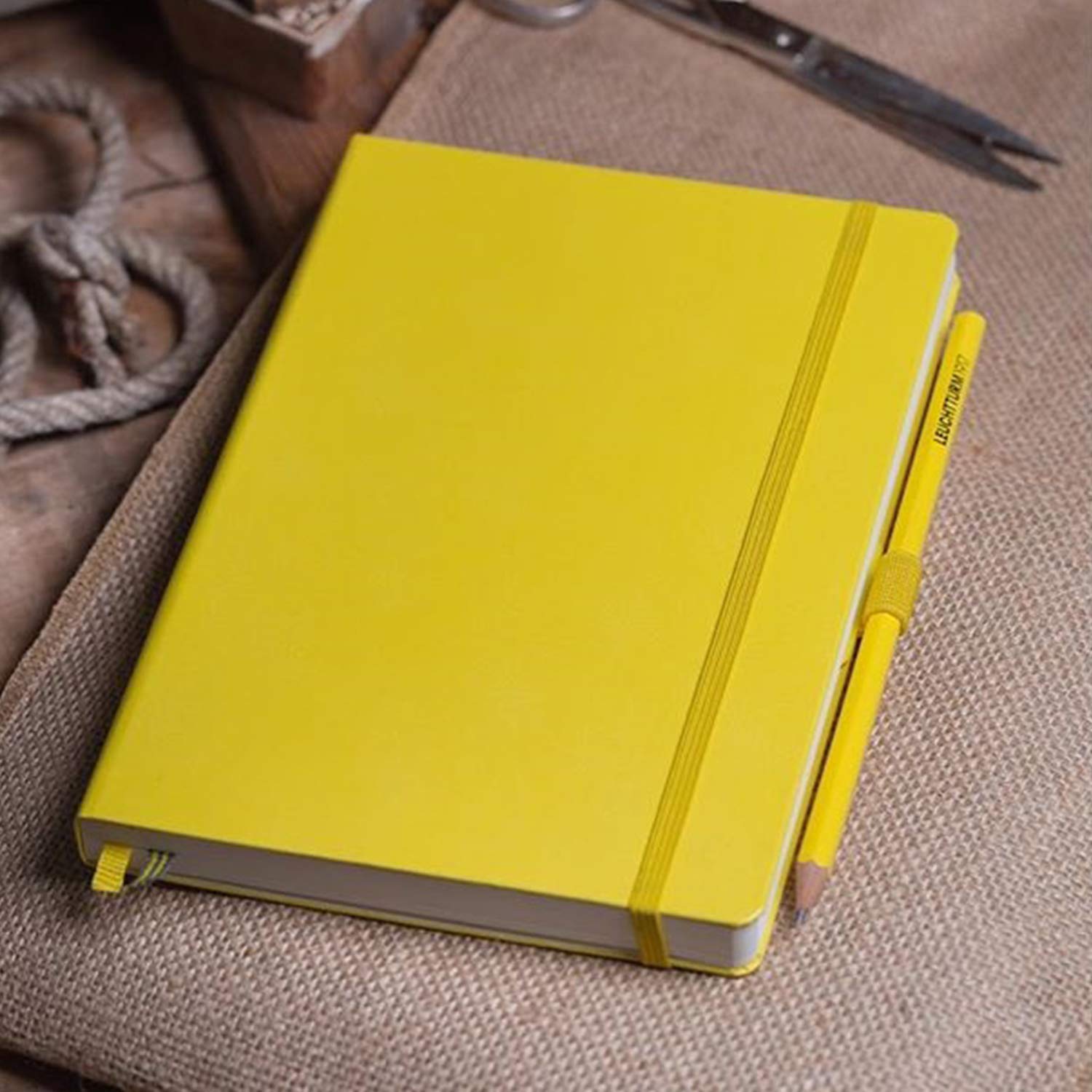 Leuchtturm1917 A5 Medium Hardcover Squared Notebook - Lemon