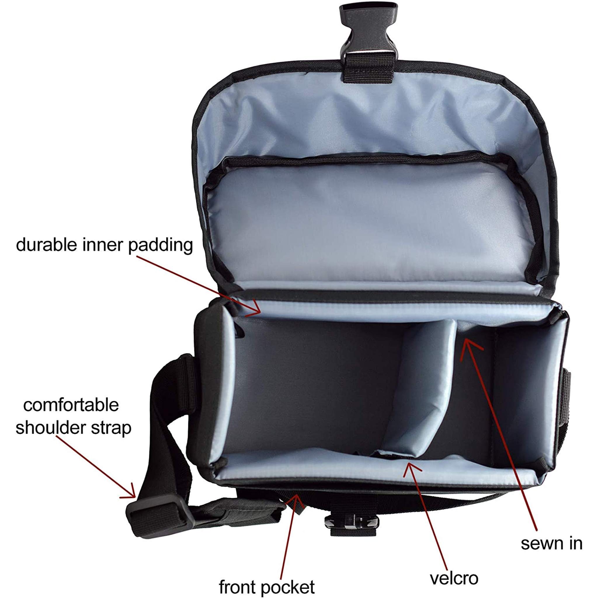 Canon 100ES Padded Digital SLR Camera Case EOS Shoulder Gadget Bag - 2 Pack Canon