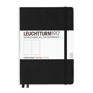 Leuchtturm1917 Medium A5 Dotted Hardcover Notebook Black - 249 Numbered Pages Leuchtturm