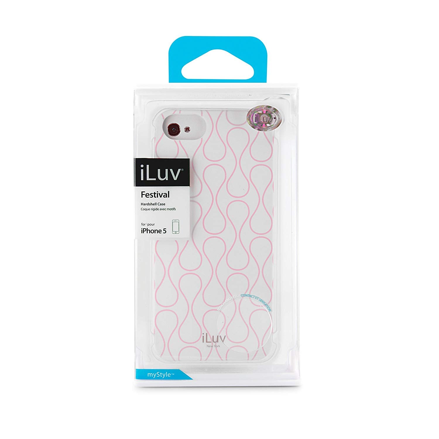 iLuv ICA7H307WHT Festival Chic Hardshell Case for Apple iPhone 5 and iPhone 5S - 1 Pack - Retail Packaging - White