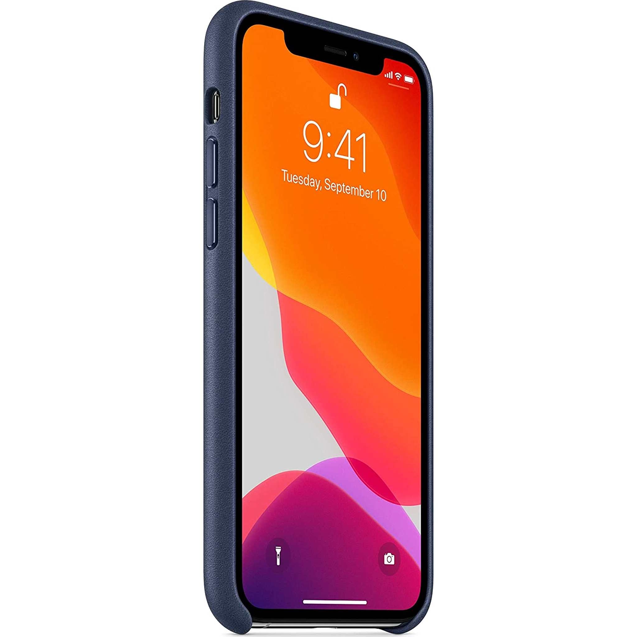 Apple Leather Case for iPhone 11 Pro - Midnight Blue Apple