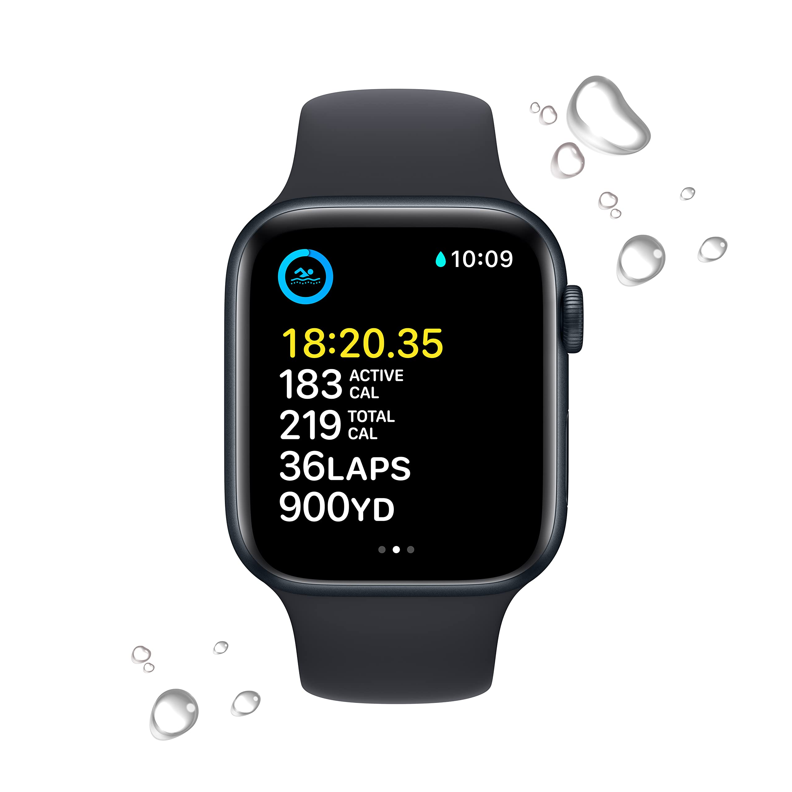 Apple Watch SE (2nd Gen) [GPS + Cellular 44mm] Smart Watch w/Midnight Aluminum Case & Midnight Sport Band - S/M.