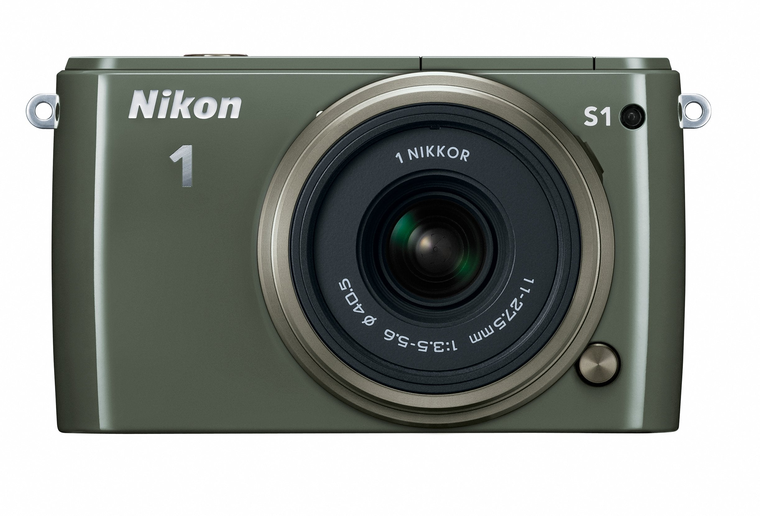 Nikon 1 S1 10.1 MP HD Digital Camera with 11-27.5mm VR 1 NIKKOR Lens (Khaki) International Version (No warranty)