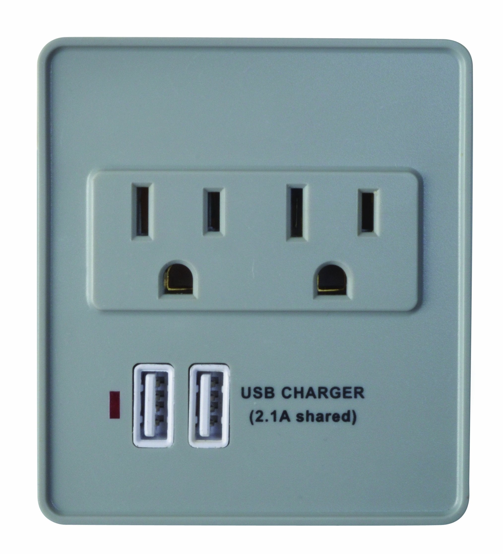 Woods 410517821 2 Outlet 2 USB Wall Tap Surge Protector