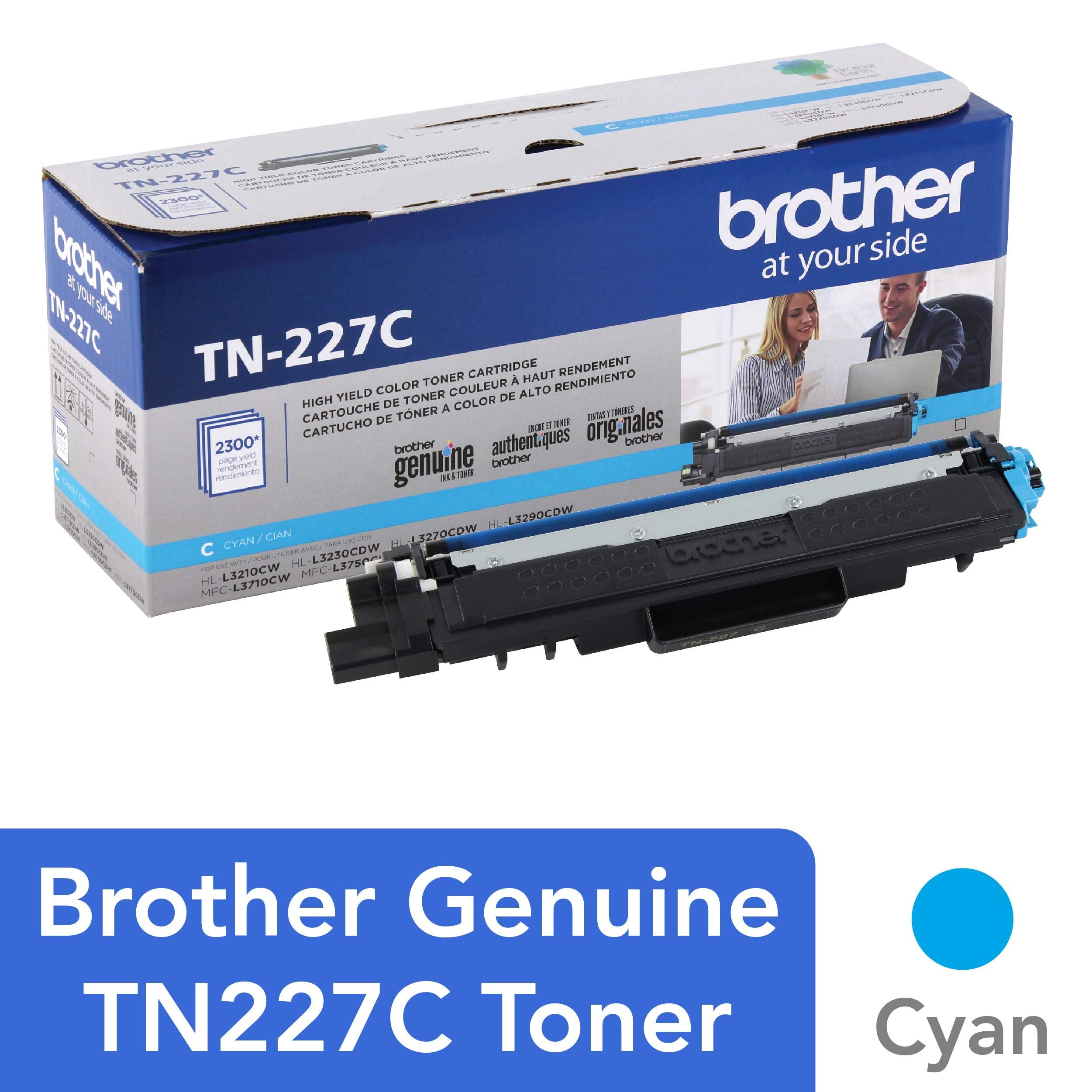 Brother TN227C High-Yield Toner Cartridge - Cyan