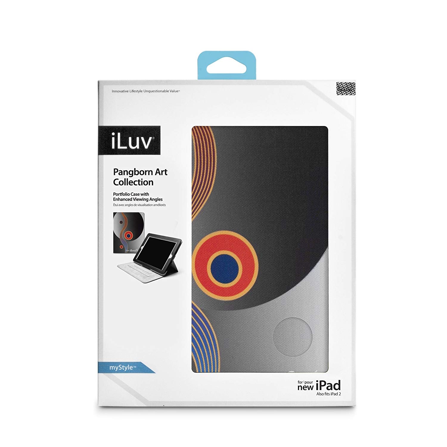 iLuv Pangborn Collection Portfolio Case with Enhanced Viewing Angles for Apple iPad 4, iPad 3rd Generation and iPad 2 (iCC838ABS)