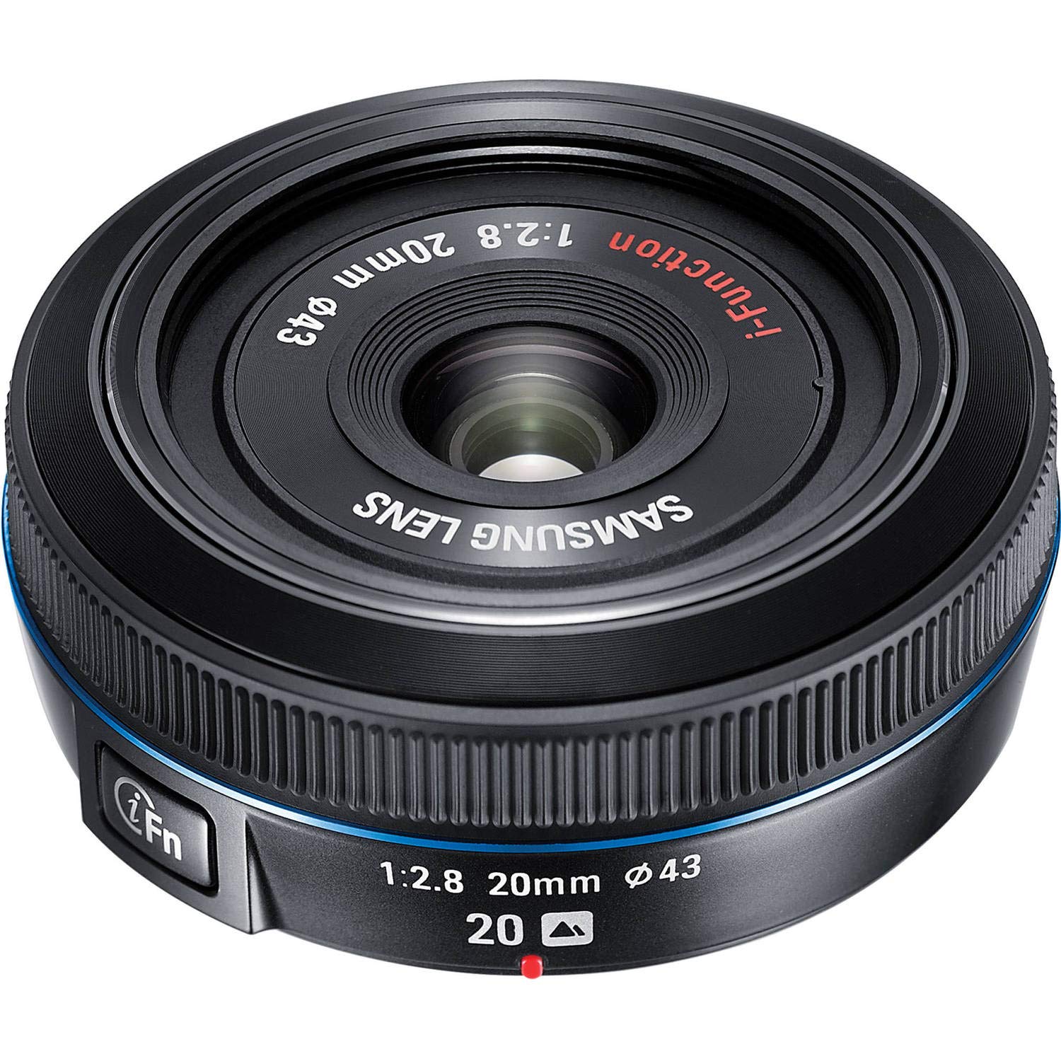 Samsung 20mm f/2.8 Pancake Lens for NX10 / NX100 (Black) with Pro Filter (Renewed) - Reconditioned
