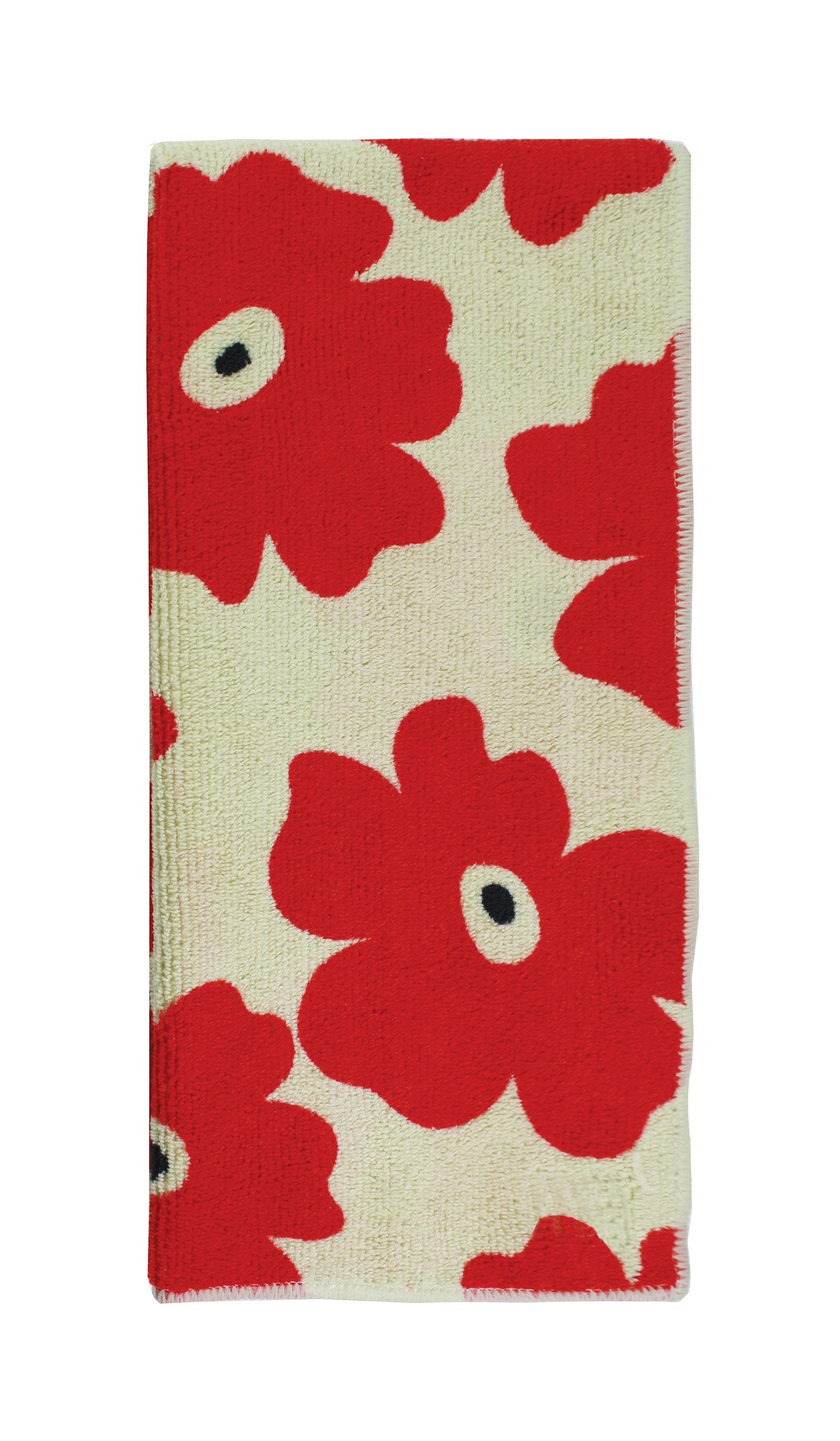 MUkitchen Microfiber Dishtowel, 16 by 24-Inches, Red Poppy