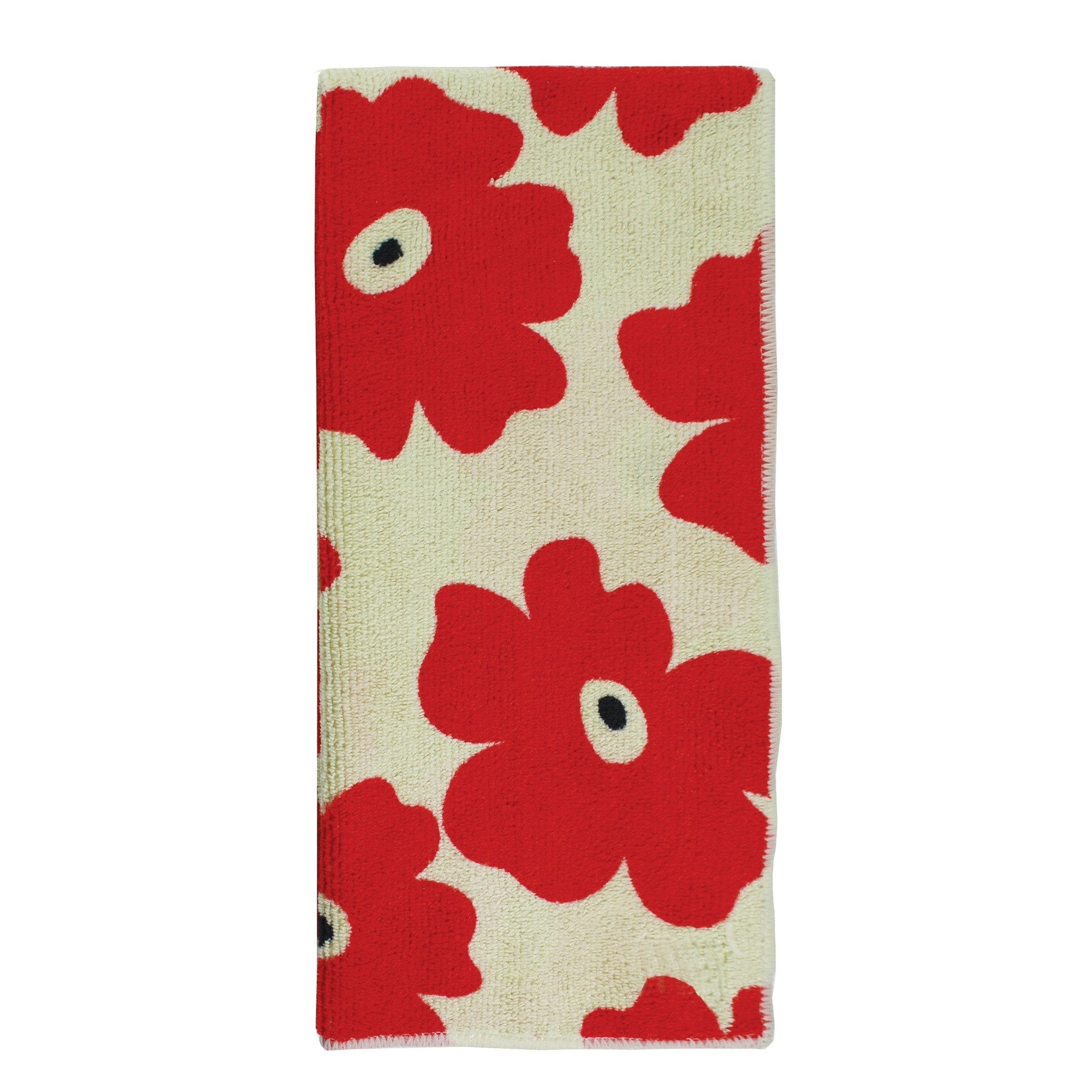 MUkitchen Microfiber Dishtowel, 16 by 24-Inches, Red Poppy