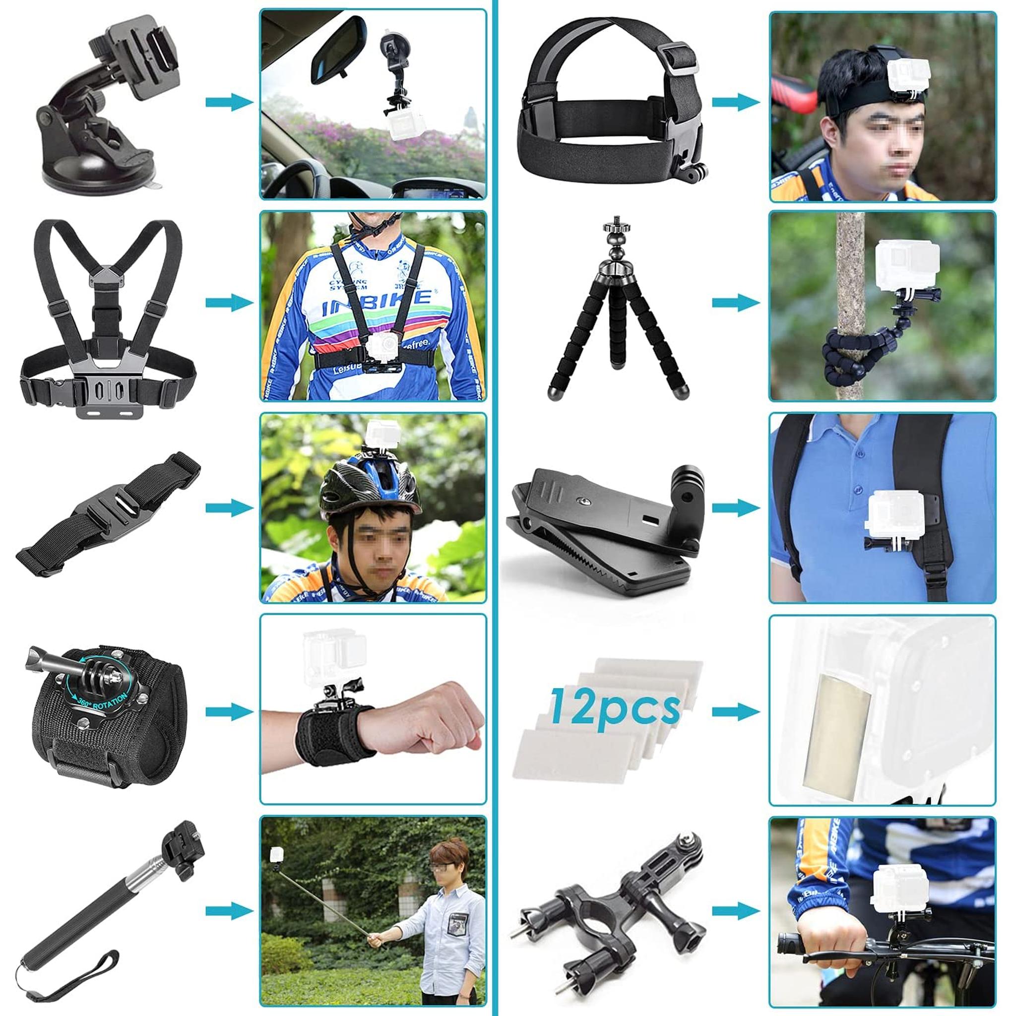 GoPro HERO10 - Waterproof Action Camera + 64GB Card and 50 Piece Accessory Bundle GoPro