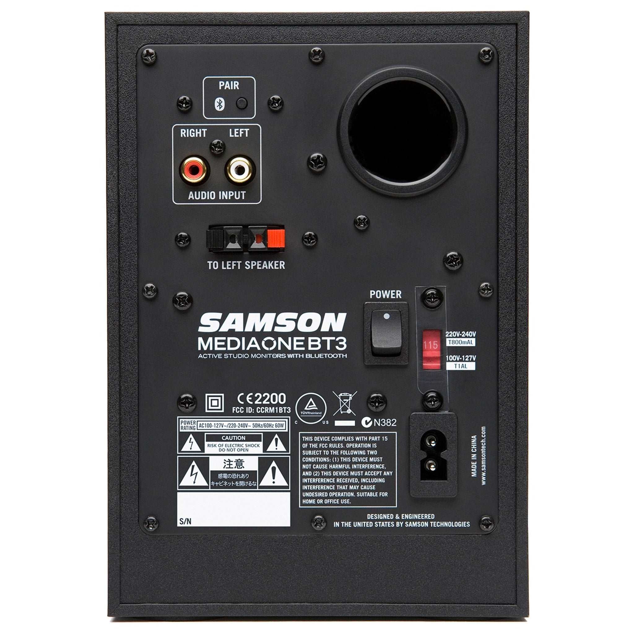 Samson MediaOne BT3 Active Studio Monitors with Bluetooth Samson