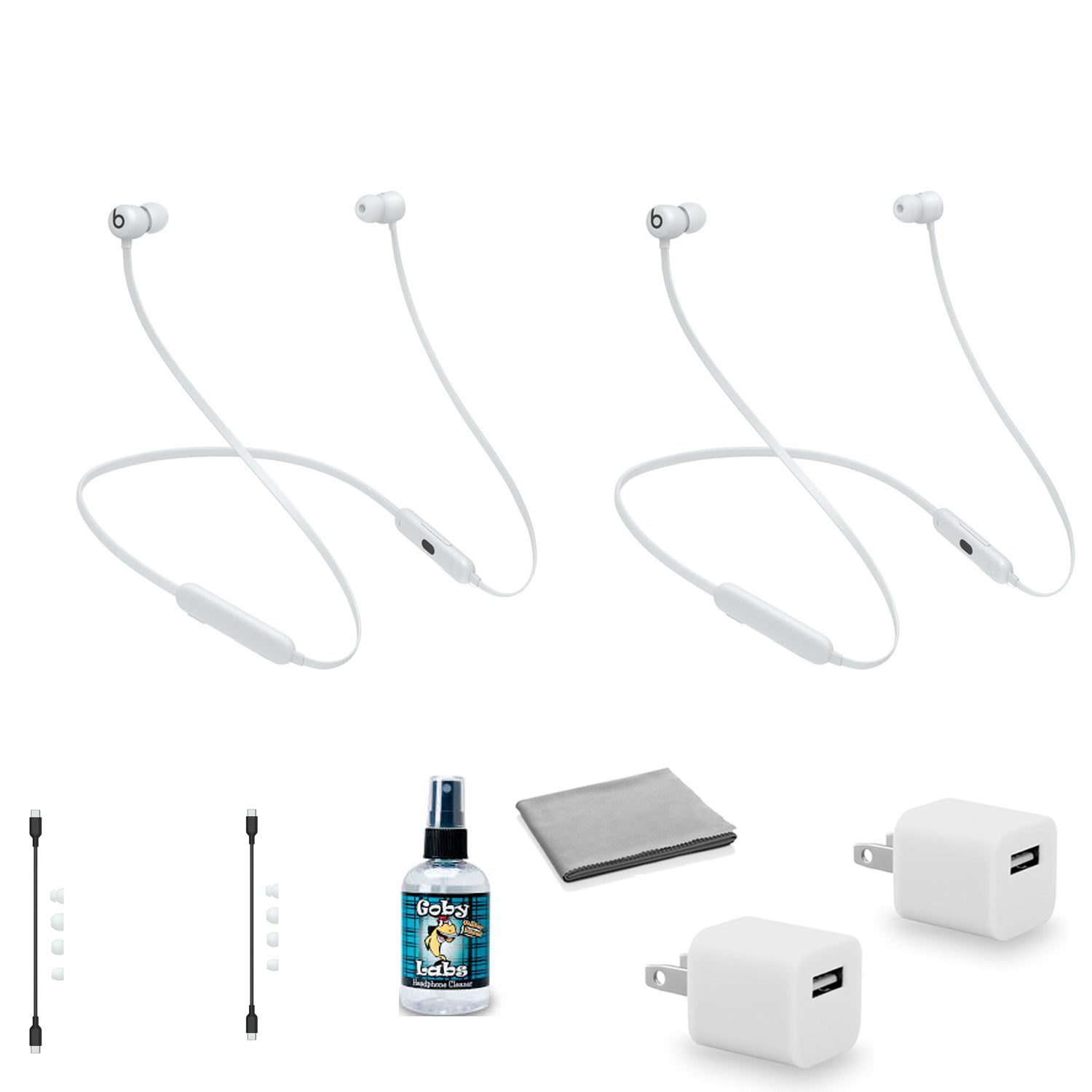Beats by Dr. Dre Beats Flex Wireless In-Ear Headphones 2-Pack (Smoke Gray) MYMD2LL/A with Headphone Cleaner Bundle