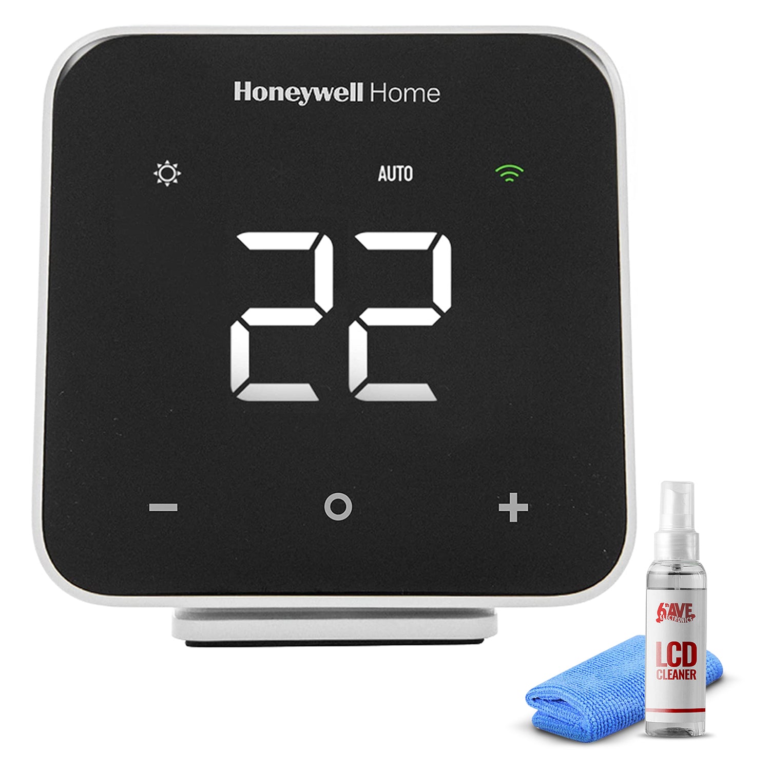Honeywell D6 Pro Wi-Fi Ductless Controller Black + LCD Cleaner