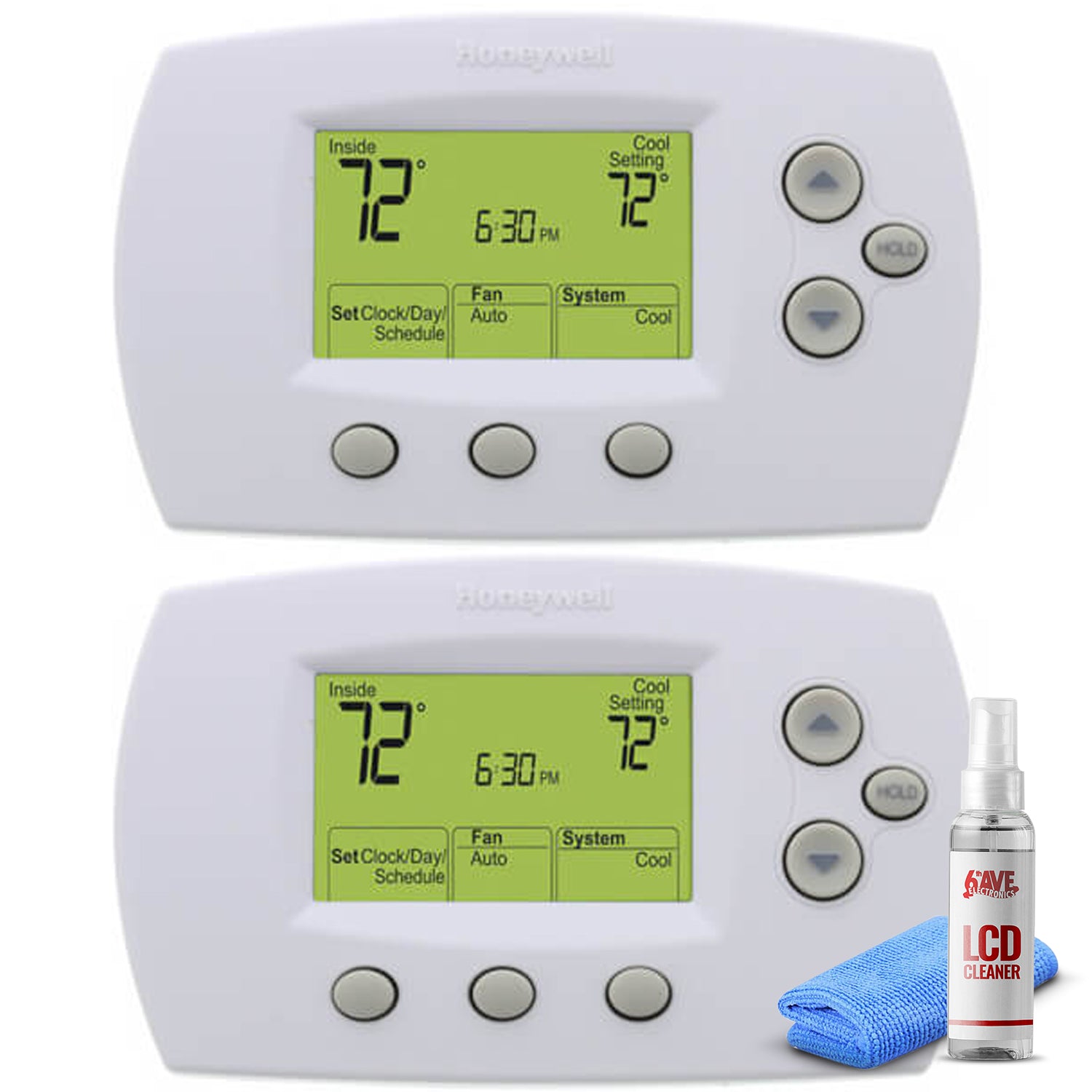 2-Pack Honeywell TH6220 FocusPro 6000 5-1-1 Programmable Heat Pump Thermostat