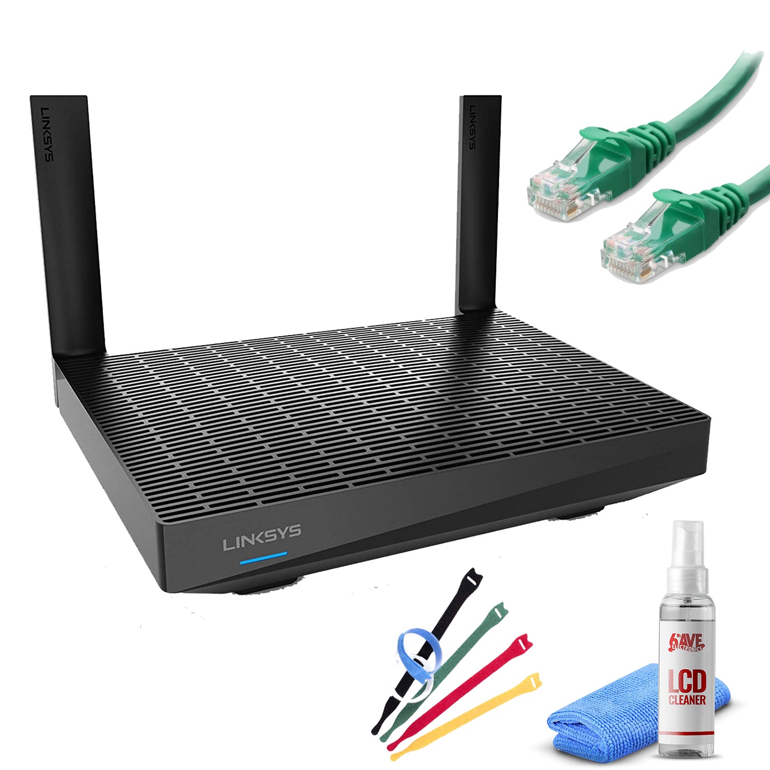 Linksys MR7350 MAX-STREAM AX1800 Wireless Router with Ethernet Cable + Wire Ties