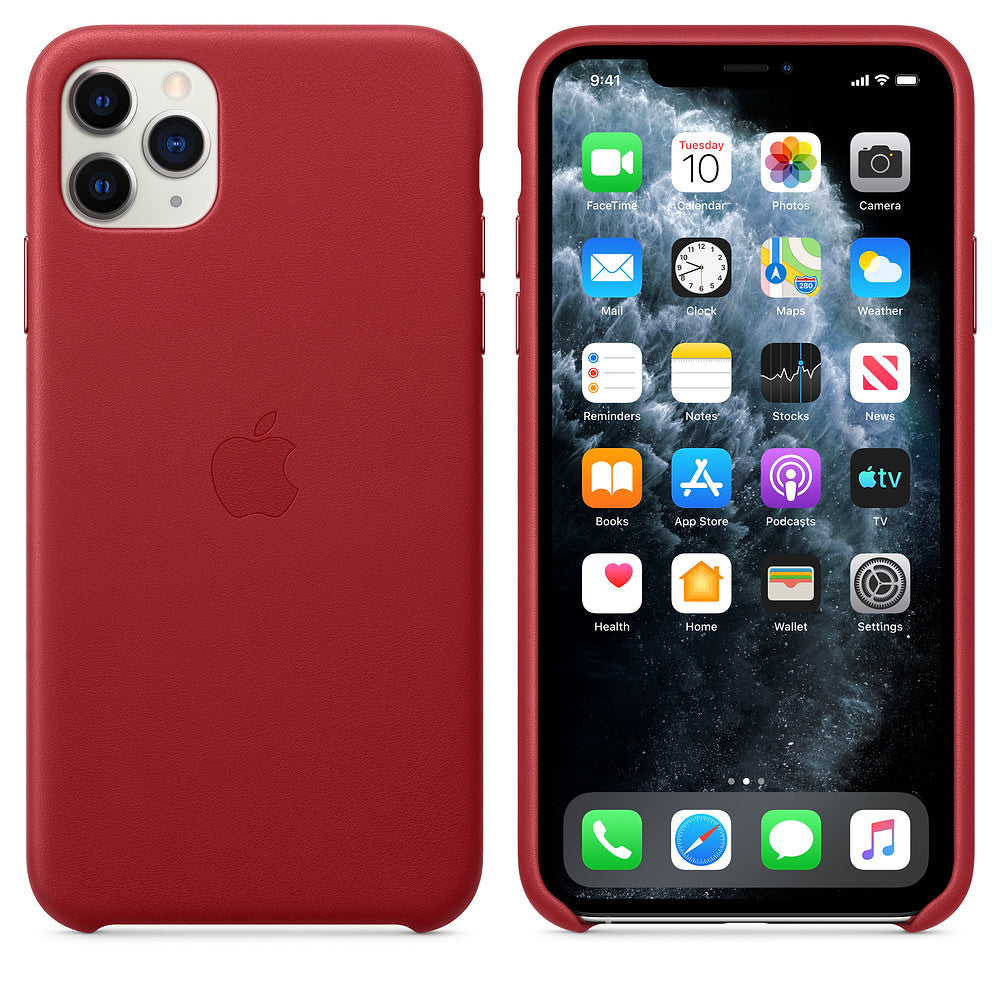 Apple Leather Case (for iPhone 11 Pro Max) - (Product) RED
