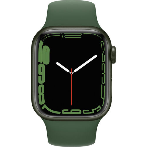 Apple Watch Series 7 GPS + Cellular, 41mm Green Aluminum Case with Clover Sport Band - Regular