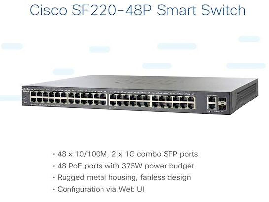 CISCO SYSTEMS 48-Port 10/100 Smart Plus Switch (SF22048K9NA)
