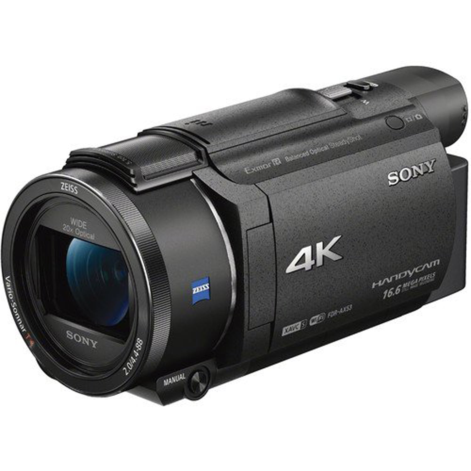 Sony FDR-AX53 4K Ultra HD Handycam Camcorder International Version With Extra Battery, Case, Memory Card Base Bundle