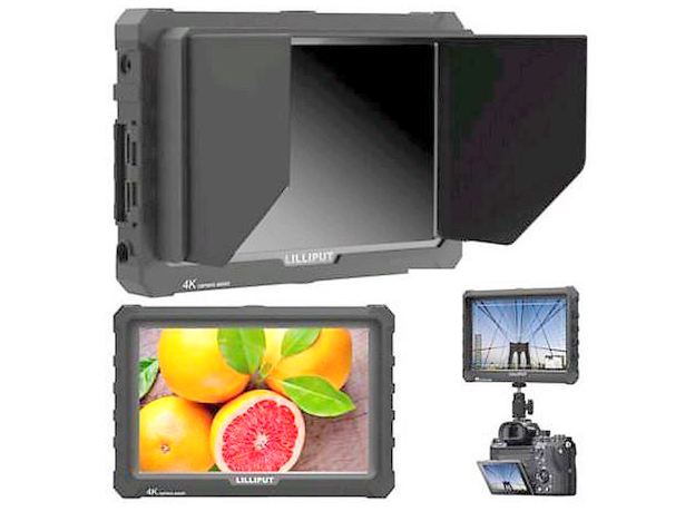 LILLIPUT 7 inch A7S Black 1920x1200 IPS On Camera Monitor with 4K HDMI Input Output Field Monitor