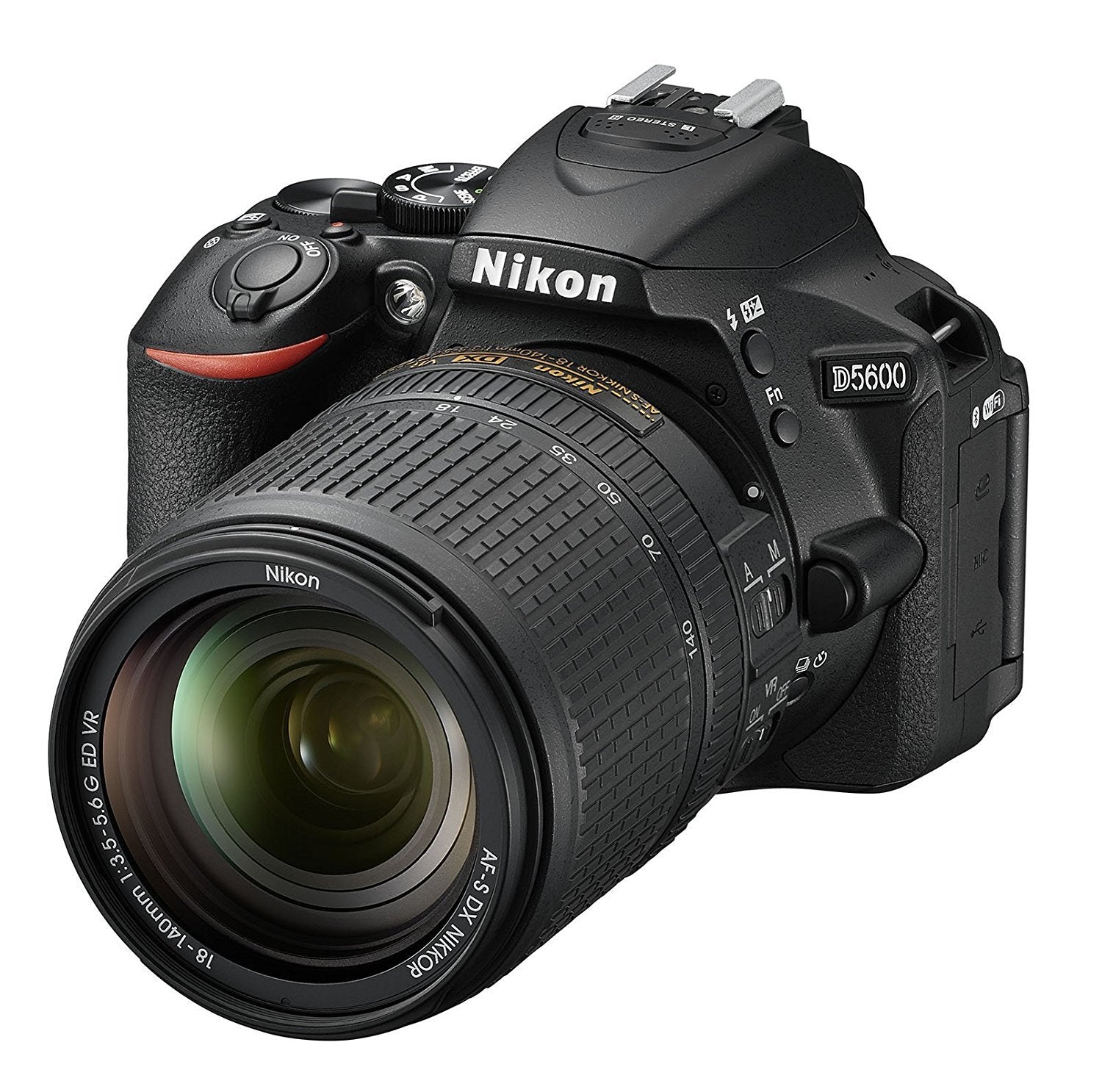 Nikon 1577 D5600 DX-Format Digital SLR with AF-S DX NIKKOR 18-140mm f/3.5-5.6G ED VR Lens, Black