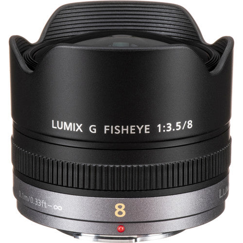 PANASONIC LUMIX G FISHEYE Lens, 8MM, F3.5, MIRRORLESS Micro Four Thirds, H-F008