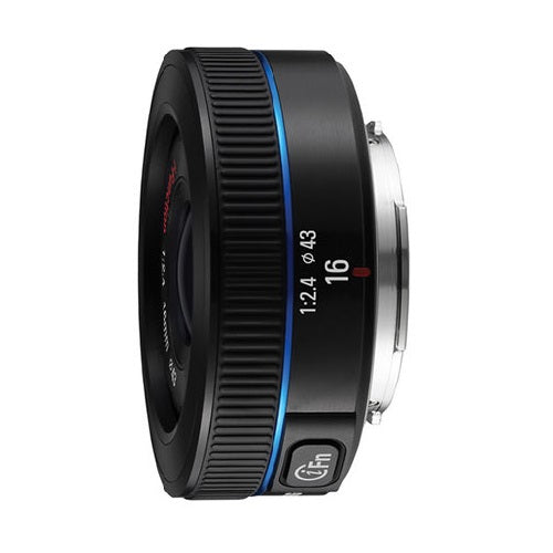 Samsung NX 16mm f/2.4 Camera Lens (Black) - Fixed